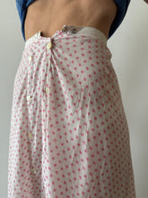 Antique Sheer Floral Button Side Skirt