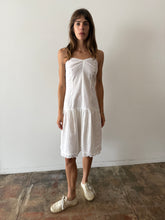 White Cotton French Slip Dress