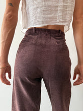 40s Brown Speckled Corduroy Boys Pants 25w
