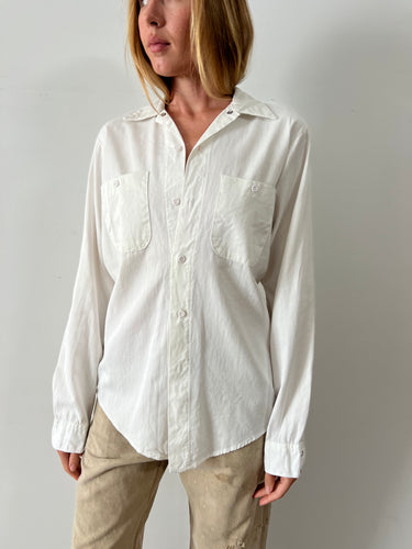 60s White Work Shirt