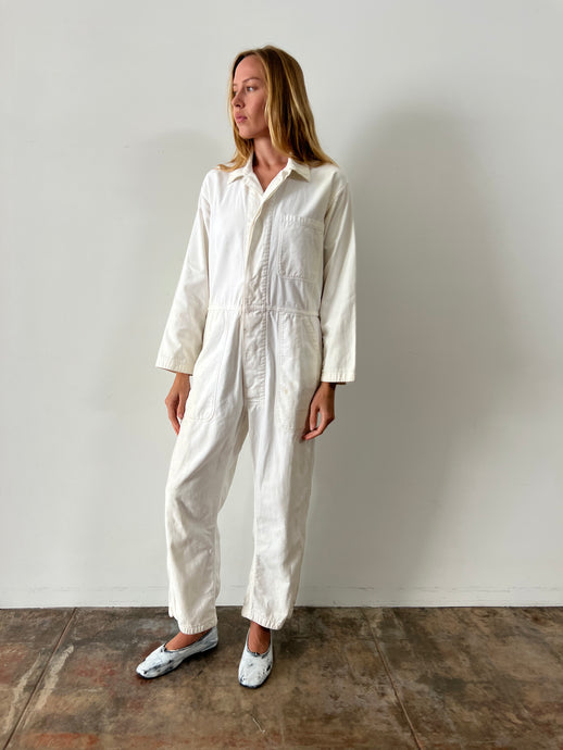 White Utility Coveralls
