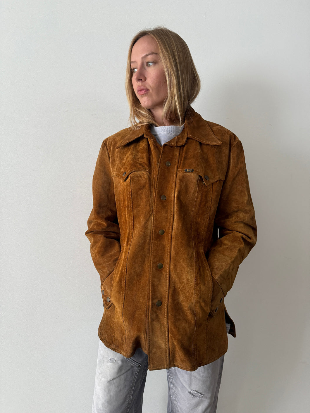 70s Lee Western Suede Shirt Jacket