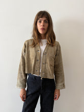 20s Cropped Sweatshirt Cardigan
