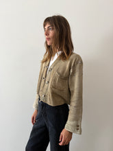 20s Cropped Sweatshirt Cardigan