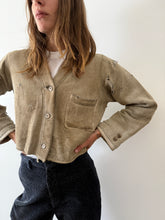 20s Cropped Sweatshirt Cardigan