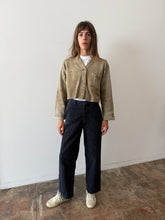 20s Cropped Sweatshirt Cardigan