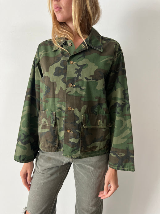 60s Boxy Camo Hunting Jacket