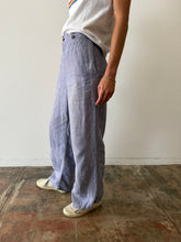 French Blue Linen Sailor Pants 29w