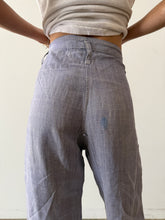 French Blue Linen Sailor Pants 29w