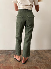 Green Cotton Military Pants 26w