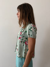 40s/50s Floral PJ Blouse