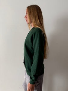 Green Zip-Up Sweatshirt