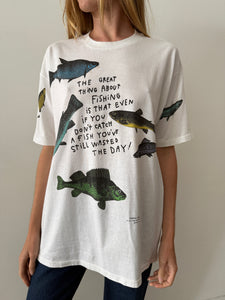 Wasted A Day Fishing tee