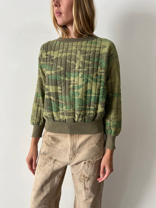 Quilted Camo Sweatshirt