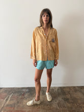 50s/60s Silk Brocade Pajama Shirt