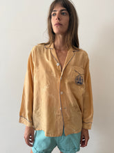 50s/60s Silk Brocade Pajama Shirt