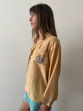 50s/60s Silk Brocade Pajama Shirt