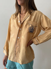 50s/60s Silk Brocade Pajama Shirt