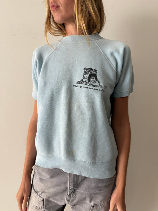 60s What Sign Were You Born Under? Short Sleeve Sweatshirt
