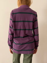 Calvin Klein Striped Mock Neck Long Sleeve Tee