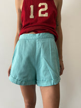 40s/50s High Waist Turquoise Shorts 27w