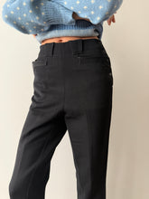 40s Black Wool Whipcord Riding Pants 27w
