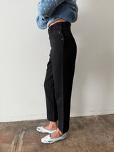 40s Black Wool Whipcord Riding Pants 27w