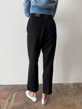 40s Black Wool Whipcord Riding Pants 27w