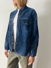 Blue Suede Shirt Jacket