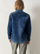 Blue Suede Shirt Jacket
