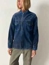 Blue Suede Shirt Jacket