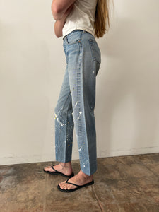 Levis Paint Splattered 501 Redline Denim Jeans