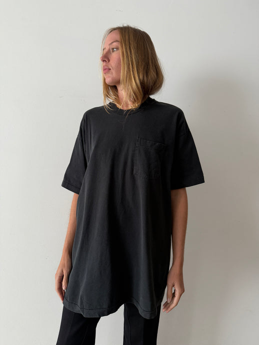 Plain Black Pocket XL Tee