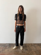 Antique Sheer Black Blouse
