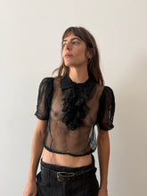 Antique Sheer Black Blouse