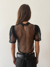 Antique Sheer Black Blouse