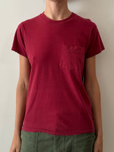 70s Burgundy Pocket tee