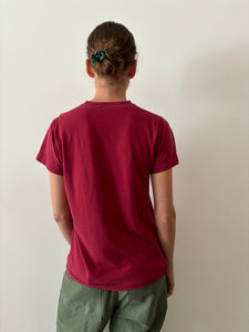 70s Burgundy Pocket tee