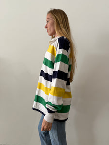 Yellow & Green Striped Rugby Jersey