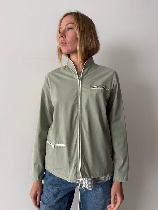 60s Sage Zip-Up Jacket
