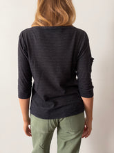 Black Knit 50s/60s Sleeve Pocket Tee