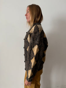 Fuzzy Diamond Cardigan