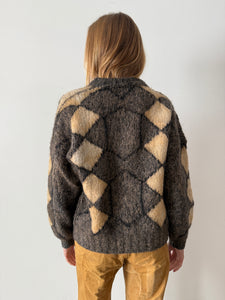 Fuzzy Diamond Cardigan
