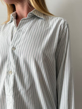 Green Striped European Cotton Pullover Shirt