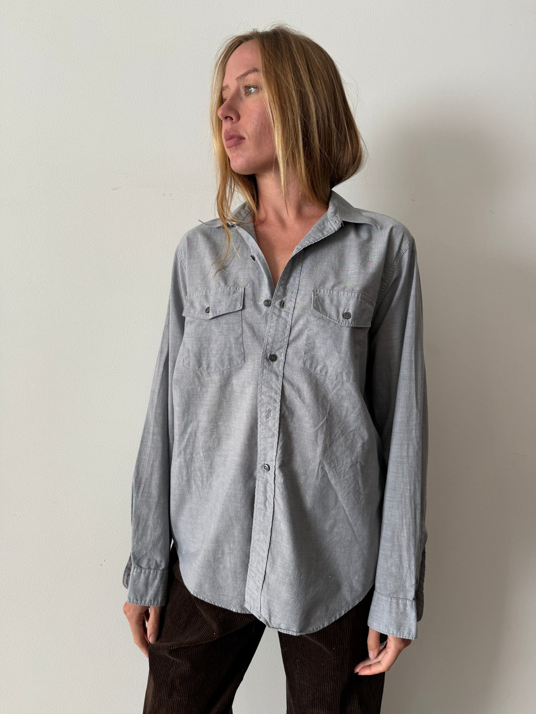 50s Towncraft Penneys Gray Chambray