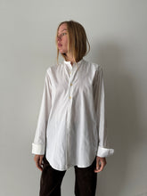 Simple Antique Banded-Collar Shirt
