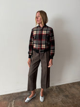 60s/70s Boxy Wool Plaid Bomber