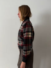 60s/70s Boxy Wool Plaid Bomber