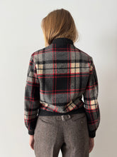 60s/70s Boxy Wool Plaid Bomber