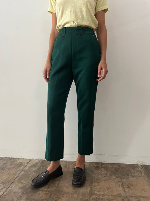 50s Wool Gab Green Western Trousers